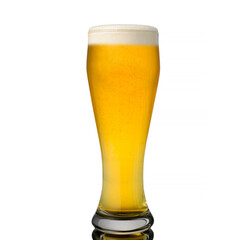 glass of beer isolated on white background