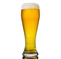 glass of beer isolated on white background