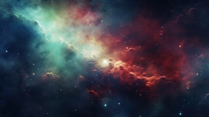 Fototapeta premium Colorful Nebula in Scifi Universe, Background, Wallpaper