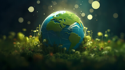 Fototapeta premium Environmental protection background, world environment day background, protect the environment