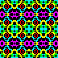 Seamless pattern with colorful rhombuses. Vector illustration.
