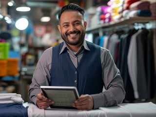 Fototapeta premium indian hindu male employee or manager