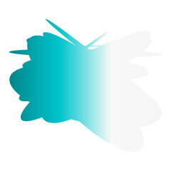 A simple cut out transparent cloud shape design element.