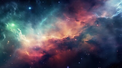 Fototapeta na wymiar Colorful Nebula in Scifi Universe, Background, Wallpaper