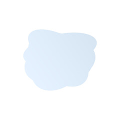 A simple cut out transparent cloud shape design element.