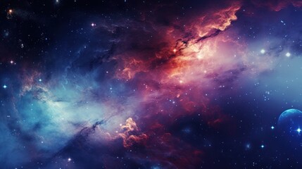 Colorful Nebula in Scifi Universe, Background, Wallpaper