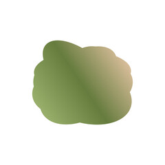 A simple cut out transparent cloud shape design element.