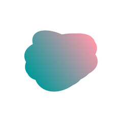 A simple cut out transparent cloud shape design element.