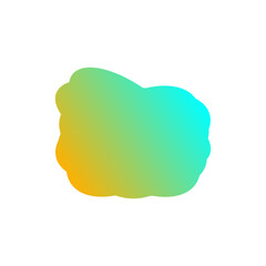 A simple cut out transparent cloud shape design element.