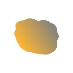 A simple cut out transparent cloud shape design element.