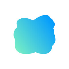 A simple cut out transparent cloud shape design element.