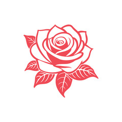 Pink Rose Petals Icon Illustration