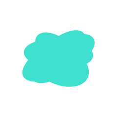 A simple cut out transparent cloud shape design element.