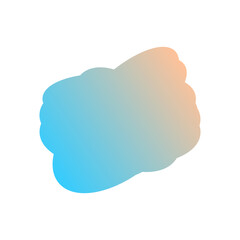 A simple cut out transparent cloud shape design element.