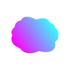 A simple cut out transparent cloud shape design element.