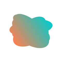 A simple cut out transparent cloud shape design element.