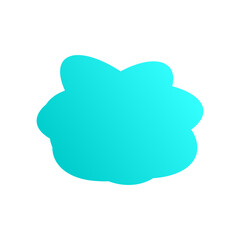 A simple cut out transparent cloud shape design element.