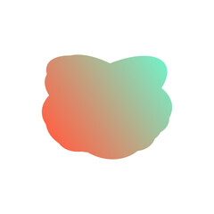 A simple cut out transparent cloud shape design element.