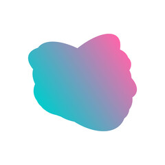 A simple cut out transparent cloud shape design element.