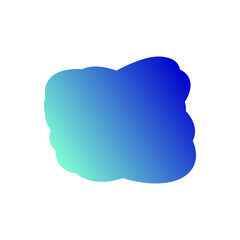 A simple cut out transparent cloud shape design element.