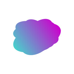 A simple cut out transparent cloud shape design element.