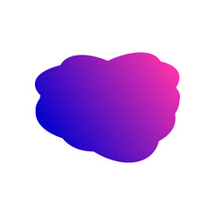 A simple cut out transparent cloud shape design element.