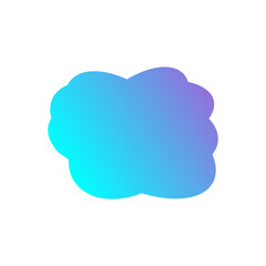 A simple cut out transparent cloud shape design element.