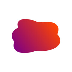 A simple cut out transparent cloud shape design element.