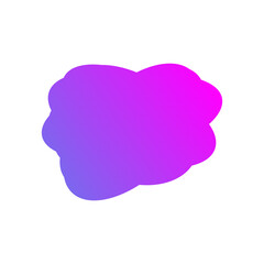 A simple cut out transparent cloud shape design element.