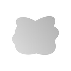 A simple cut out transparent cloud shape design element.