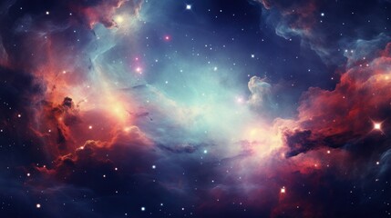 Obraz na płótnie Canvas Colorful Nebula in Scifi Universe, Background, Wallpaper