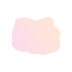 A simple cut out transparent cloud shape design element.