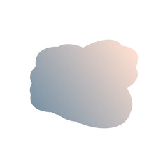 A simple cut out transparent cloud shape design element.