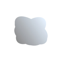 A simple cut out transparent cloud shape design element.