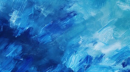Ocean-inspired brush strokes and textures in blue hues background