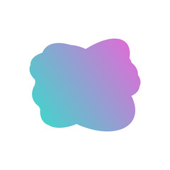 A simple cut out transparent cloud shape design element.