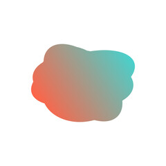 A simple cut out transparent cloud shape design element.
