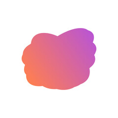 A simple cut out transparent cloud shape design element.