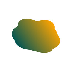 A simple cut out transparent cloud shape design element.