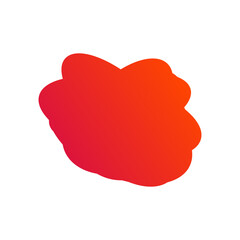 A simple cut out transparent cloud shape design element.