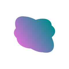 A simple cut out transparent cloud shape design element.