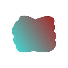 A simple cut out transparent cloud shape design element.