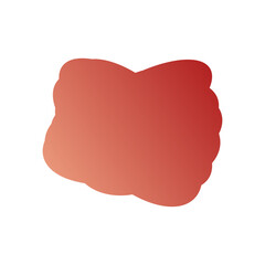A simple cut out transparent cloud shape design element.