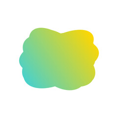 A simple cut out transparent cloud shape design element.