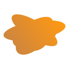A simple cut out transparent cloud shape design element.