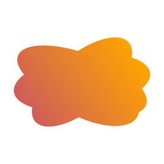 Obraz premium A simple cut out transparent cloud shape design element.