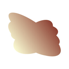 A simple cut out transparent cloud shape design element.
