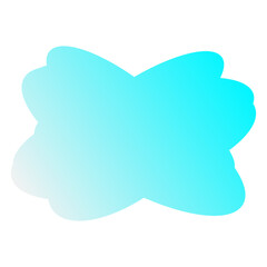 A simple cut out transparent cloud shape design element.