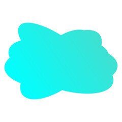 A simple cut out transparent cloud shape design element.