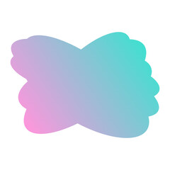 A simple cut out transparent cloud shape design element.